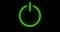 Glowing neon line icon Power button