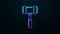 Glowing neon line Judge gavel icon isolated on black background. Gavel for adjudication of sentences and bills, court