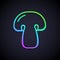 Glowing neon line Mushroom icon isolated Glowing neon line background. Vector