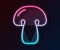 Glowing neon line Mushroom icon isolated Glowing neon line background. Vector