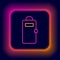 Glowing neon line Police assault shield icon isolated on black background. Colorful outline concept. Vector