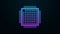 Glowing neon line Processor icon isolated on black background. CPU, central processing unit, microchip, microcircuit