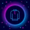 Glowing neon line Shirt kurta icon isolated on black background. Colorful outline concept. Vector