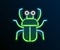 Glowing neon line Stink bug icon isolated on black background. Colorful outline concept. Vector