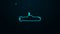 Glowing neon line Submarine icon isolated on black background. Military ship. 4K Video motion graphic animation