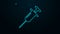 Glowing neon line Syringe icon isolated on black background. Syringe for vaccine, vaccination, injection, flu shot