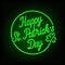 Glowing neon sign - Happy St. Patrick`s Day text.