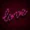 Glowing neon sign - Love