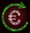 Glowing Net Mesh Euro Repay with Lightspots