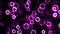 Glowing Purple Circles with Neon Effect Abstract Background