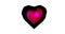 Glowing red heart with dark edges in white background