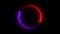 Glowing Red and Purple Color Neon Light Circle Effect