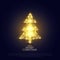 Glowing sparkles christmas tree premium design