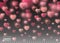 Glowing Sparkling Pink Hearts on Transparent Background.