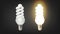 Glowing Spiral Compact Fluorescent Lamp Cfl Vector