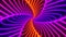 Glowing striped spiral. Abstract background in orange, red and purple neon glow colors.