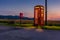 Glowing Telephone Box and post box near Malvern Hills