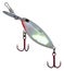 Glowing white artificial fishing crankbait