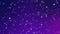 Glowing white yellow sparkles on a purple blue background