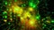 Glowing yellow green abstract artwork 3d illustration visual dj loop