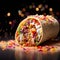 Glowwave Style Burrito Photography With Colorful Confetti Sprinkles