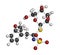 Glucolimnanthin herbal molecule. 3D rendering. Atoms are represented as spheres with conventional color coding: hydrogen (white),