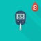 Glucometer flat icon .