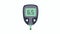 Glucometer flat icon isolated. Testing glucose. Blood sugar readings. Medical measurement apparatus.