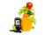 Glucometer. fresh fruits, concept for diabetes, slimming, healthy nutrition and strengthening immunity