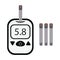 Glucometer set - electronic glucometer and standard test strips, testing tool for people with diabetes