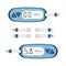 Glucometer set - electronic glucometer and standard test strips, tool for people with diabetes