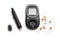 Glucometer and Syringe for Sugar Diabetes Monitoring with Copy Space Isolated