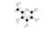 glucono delta-lactone molecule, structural chemical formula, ball-and-stick model, isolated image food additive e575