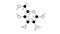 glucosamine molecule, structural chemical formula, ball-and-stick model, isolated image monosaccharides