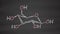 Glucose (D-glucose, dextrose) grape sugar molecule