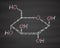 Glucose (D-glucose, dextrose) grape sugar molecule