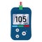 Glucose meter, A device for measuring blood sugar, color vector isolated illustration