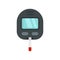 Glucose meter icon flat isolated vector