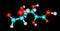 Glucuronic acid molecular structure isolated on black