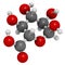 Glucuronic acid molecule. Glucuronidation of xenobiotics plays role in drug metabolism, giving glucuronides