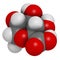 Glucuronic acid molecule. Glucuronidation of xenobiotics plays role in drug metabolism, giving glucuronides.