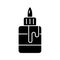 Glue bottle black glyph icon