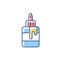 Glue bottle RGB color icon