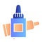 Glue flat icon. Two bottles with adhesive liquid tubes symbol, gradient style pictogram on white background. Stationary