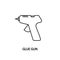 Glue gun line icon. Concept for web banners, site and printed materials. Needlework equipment