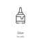 glue icon vector from diy crafts collection. Thin line glue outline icon vector illustration. Linear symbol for use on web and