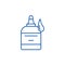 Glue line icon concept. Glue flat  vector symbol, sign, outline illustration.