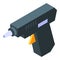 Glue pistol icon, isometric style