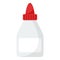 Glue Tube Bottle Flat Icon Isolated on White