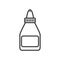 Glue Tube Bottle Outline Flat Icon on White